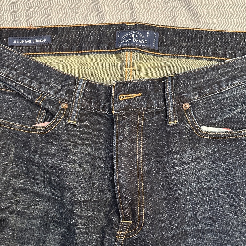 Lucky Brand Men's Dark Straight Jeans